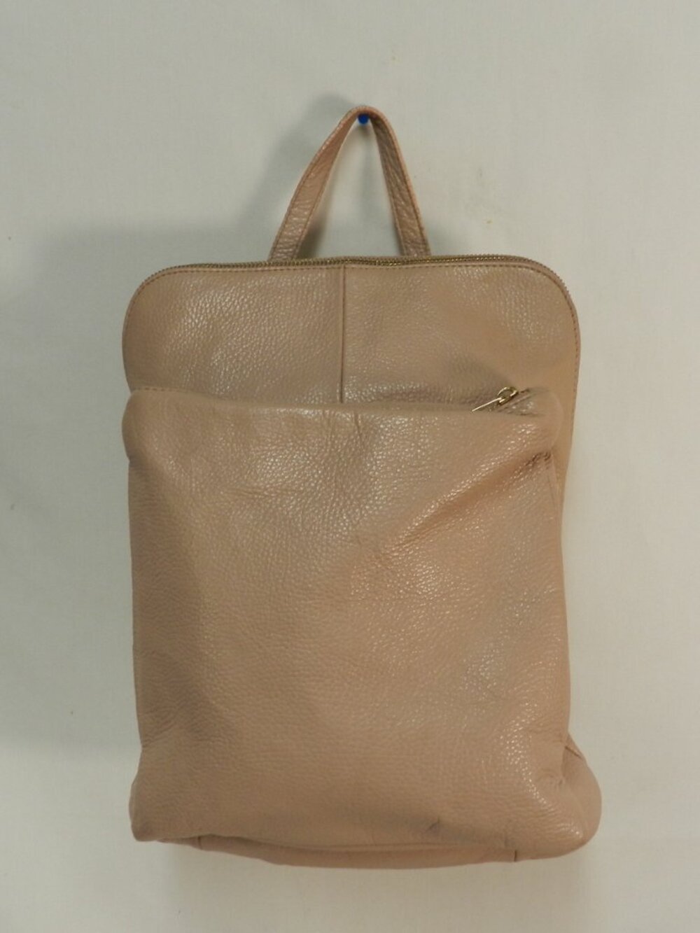 Vera Pelle Italy Leather backpack sling bag Convertible zip top large Clean